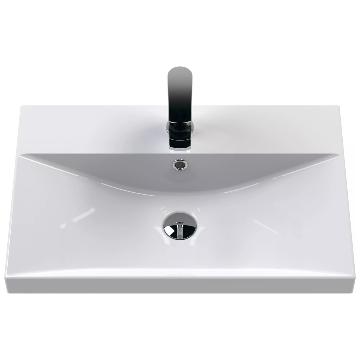 600 Wh 1-Drawer Vanity & Basin 3 - Metallic Slate