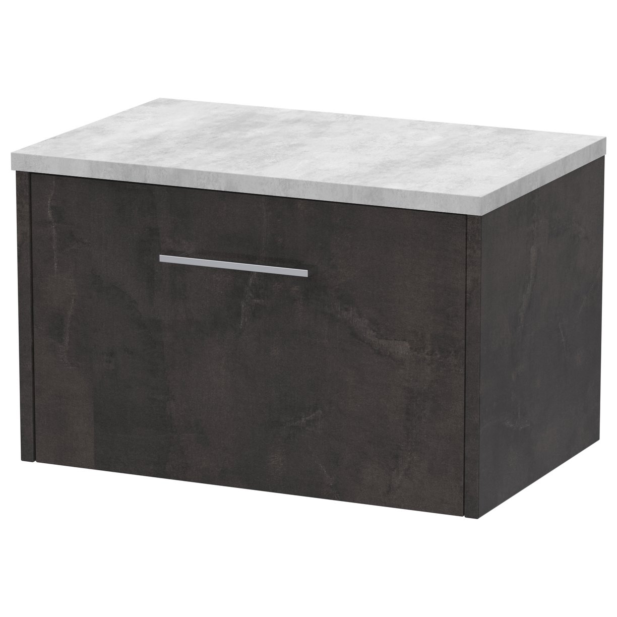 600 Wh 1-Drawer Vanity & Worktop - Metallic Slate
