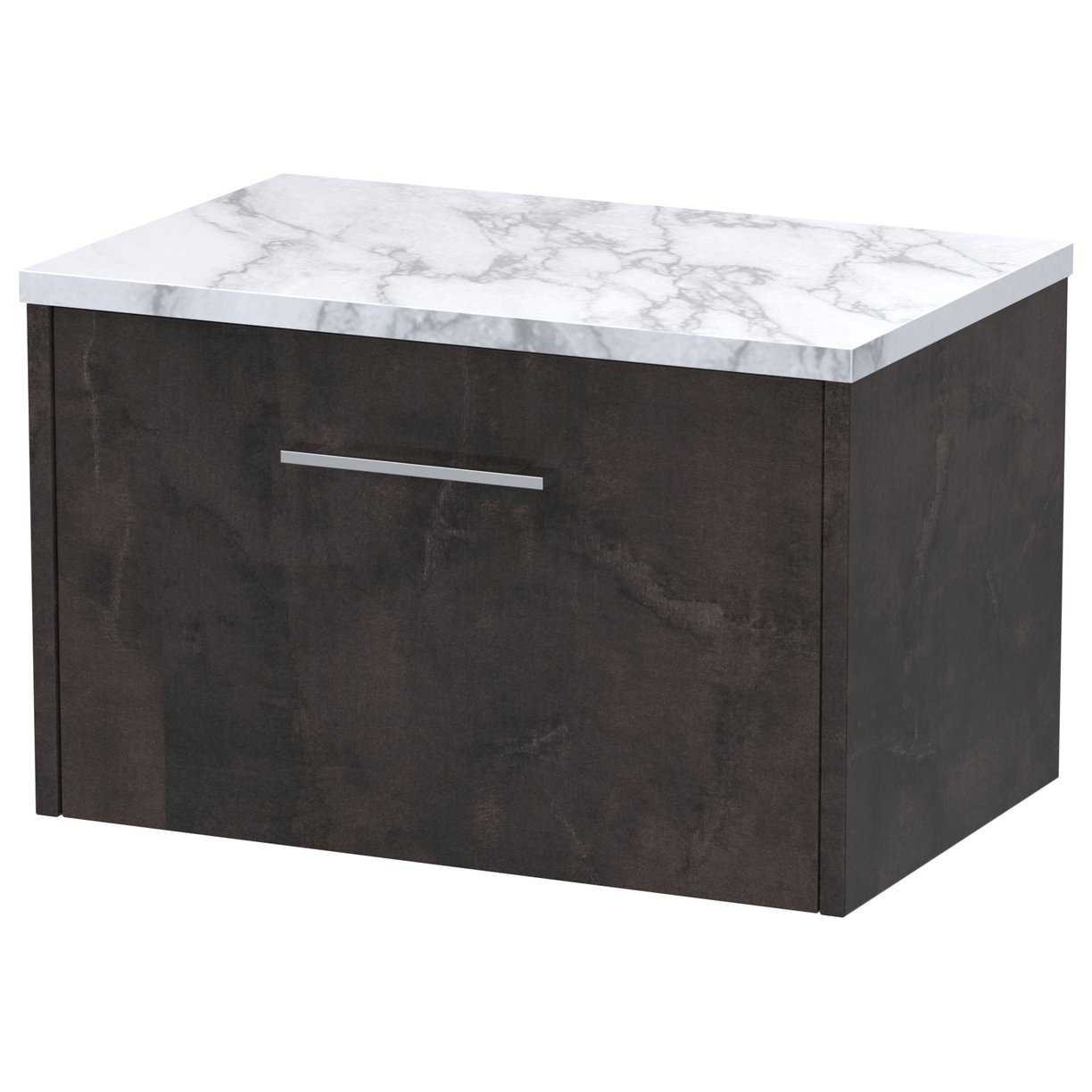 600 Wh 1-Drawer Vanity & Worktop - Metallic Slate
