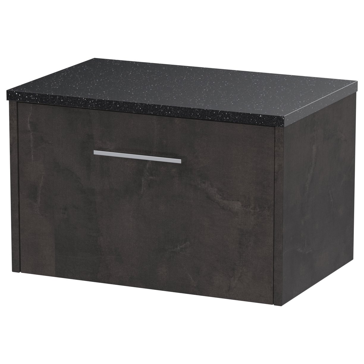 600 Wh 1-Drawer Vanity & Worktop - Metallic Slate