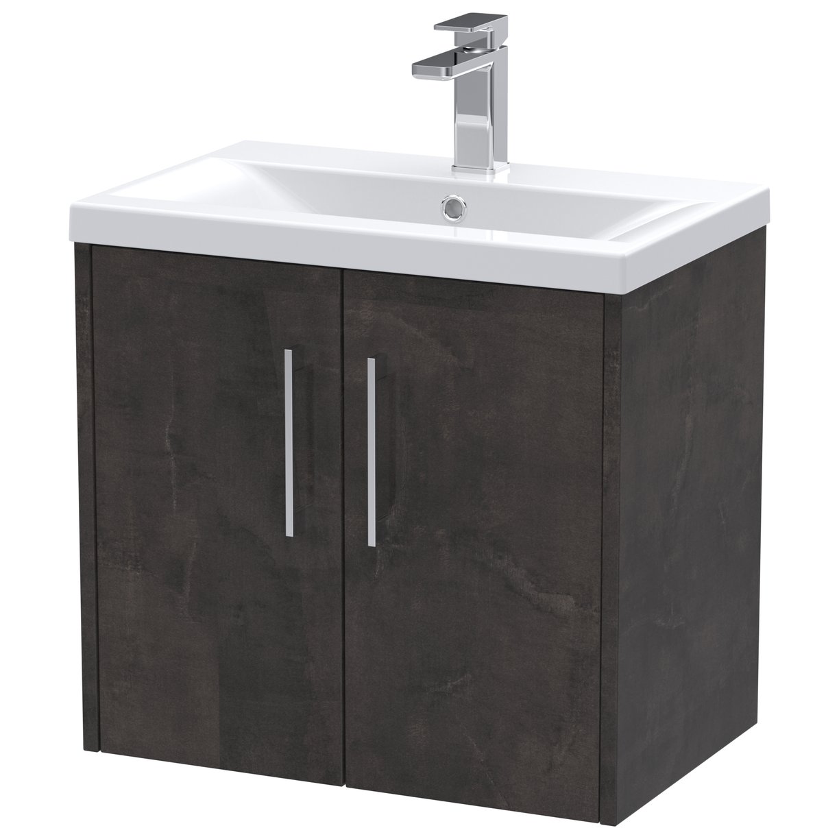 600 Wh 2-Door Vanity & Basin 1 - Metallic Slate