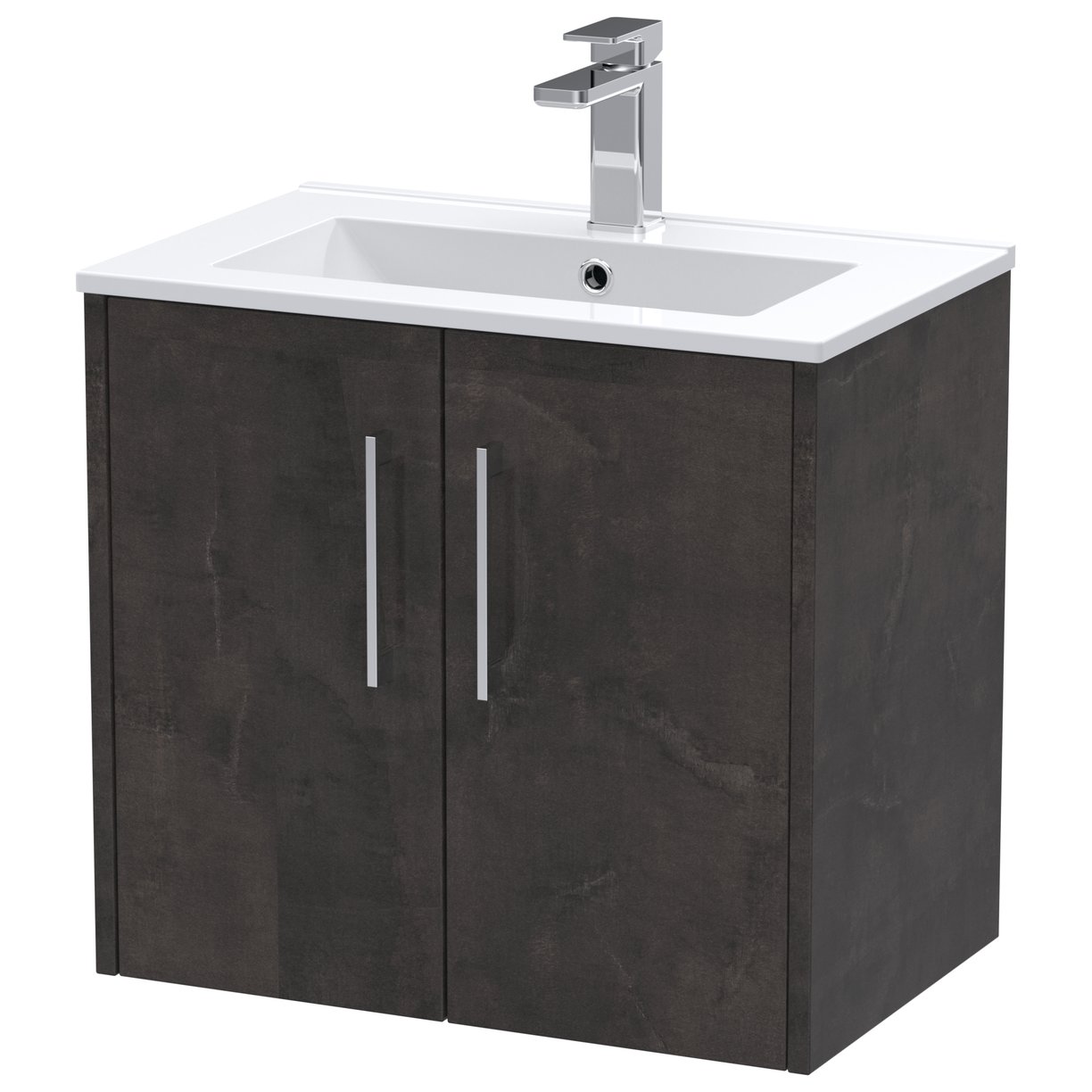 600 Wh 2-Door Vanity & Basin 2 - Metallic Slate