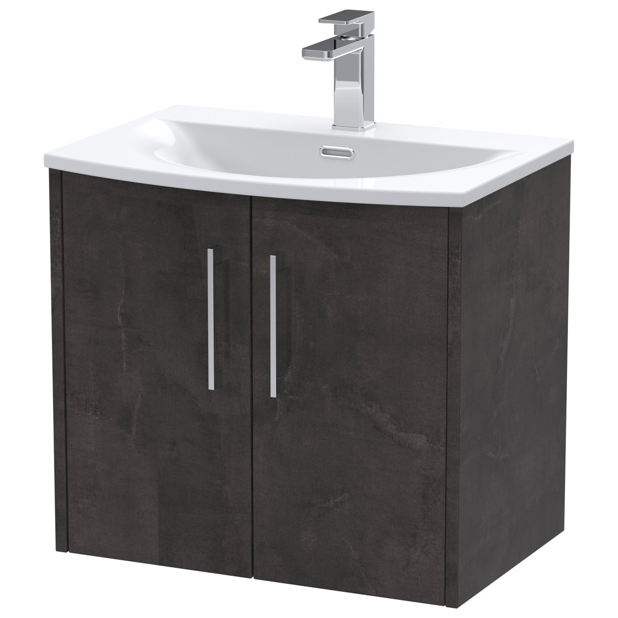 600 Wh 2-Door Vanity & Basin 4 - Metallic Slate