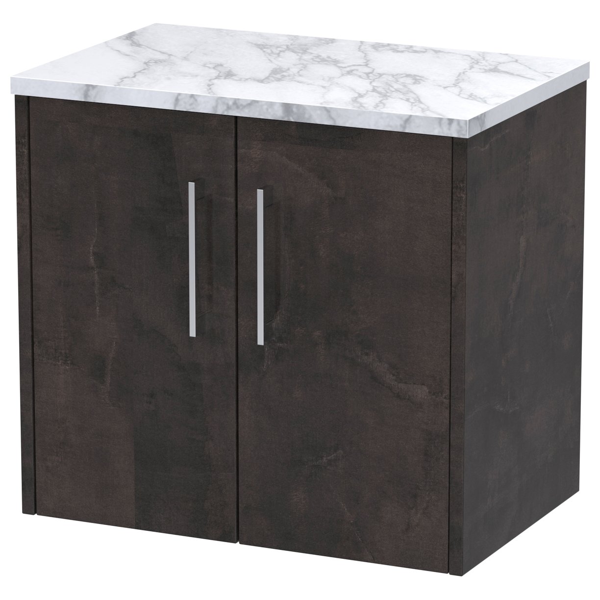 600 Wh 2-Door Vanity & Worktop - Metallic Slate