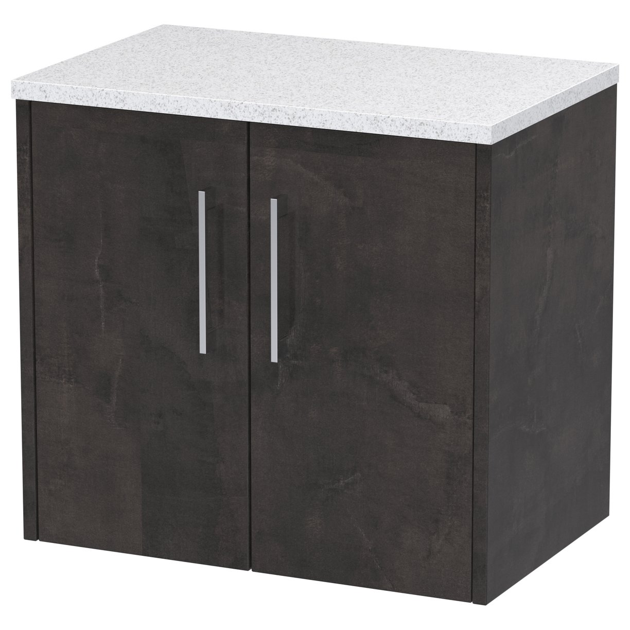600 Wh 2-Door Vanity & Worktop - Metallic Slate