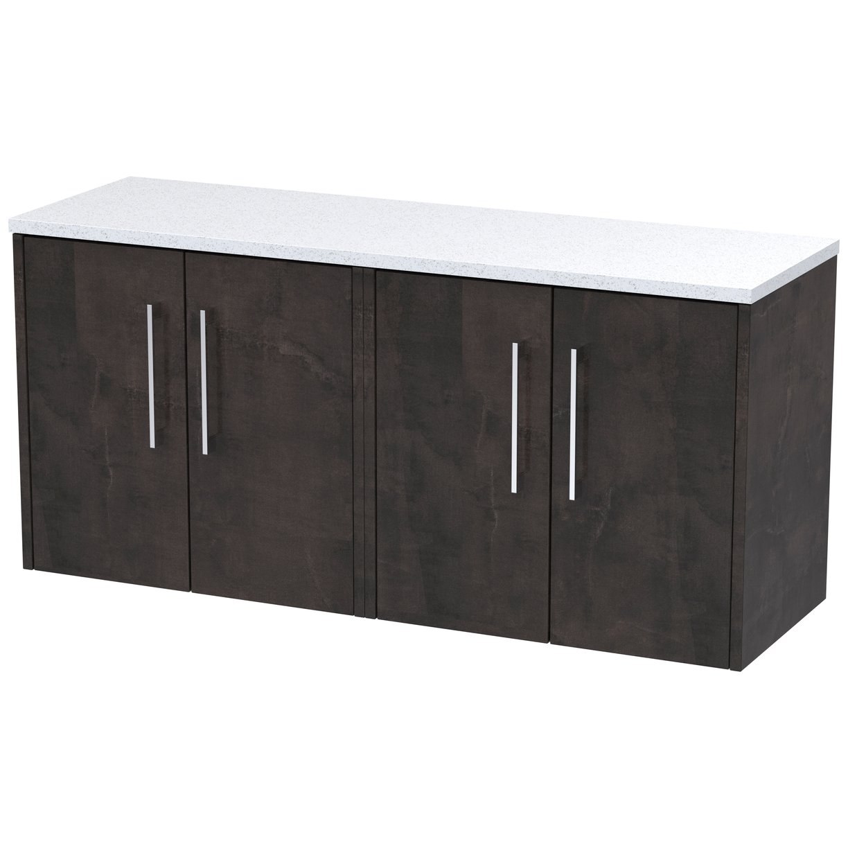 600 Wh 2-Door Vanity & Laminate Top - Metallic Slate