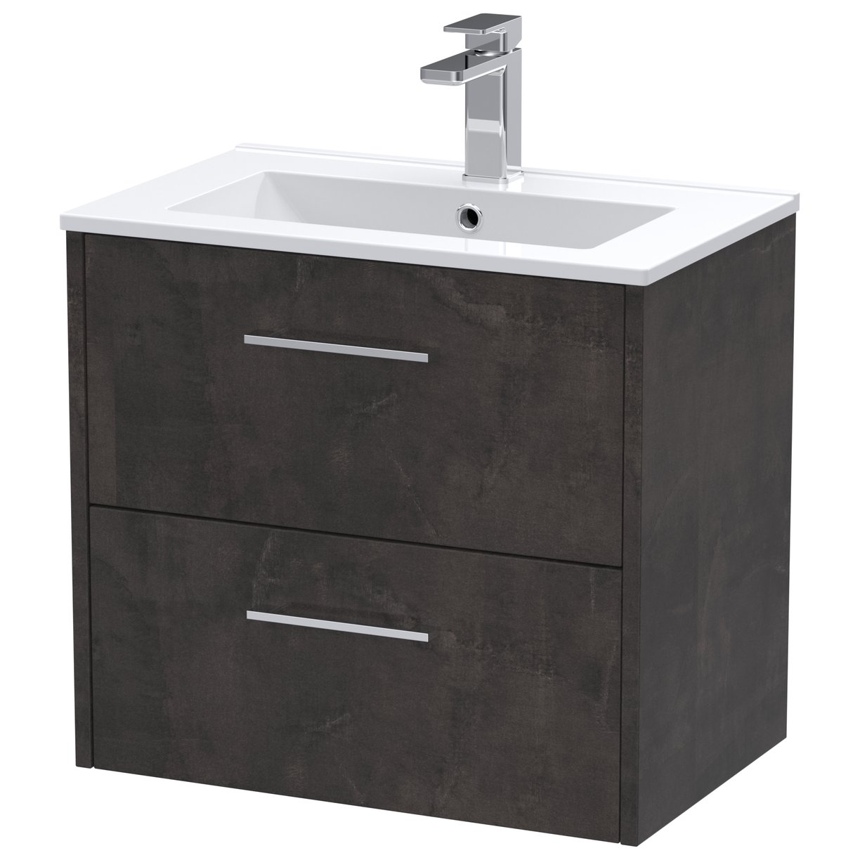 600 Wh 2-Drawer Vanity & Basin 2 - Metallic Slate