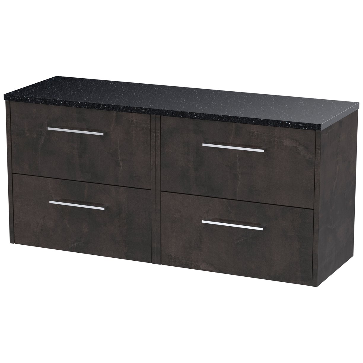 600 Wh 2-Drawer Vanity & Laminate Top - Metallic Slate
