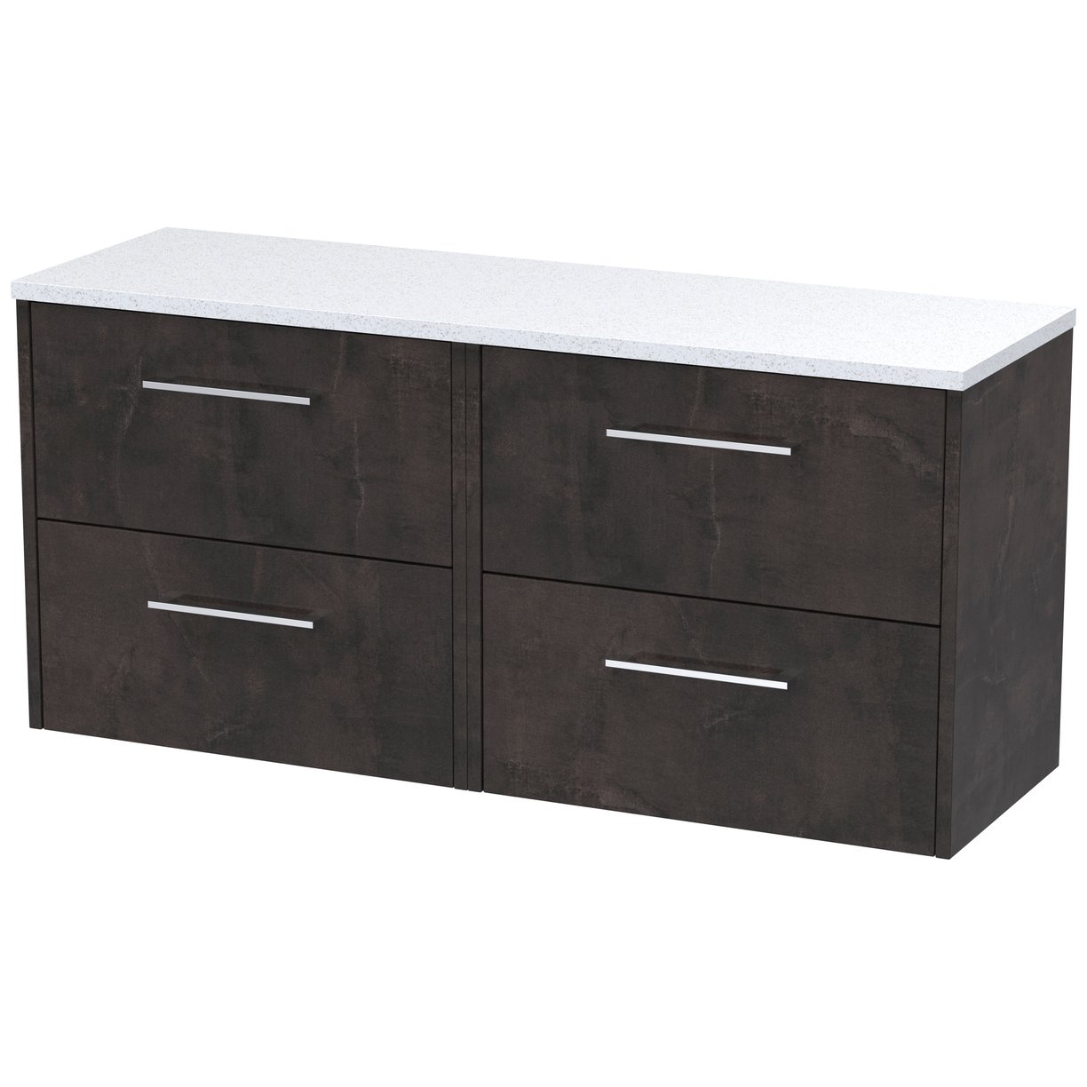 600 Wh 2-Drawer Vanity & Laminate Top - Metallic Slate