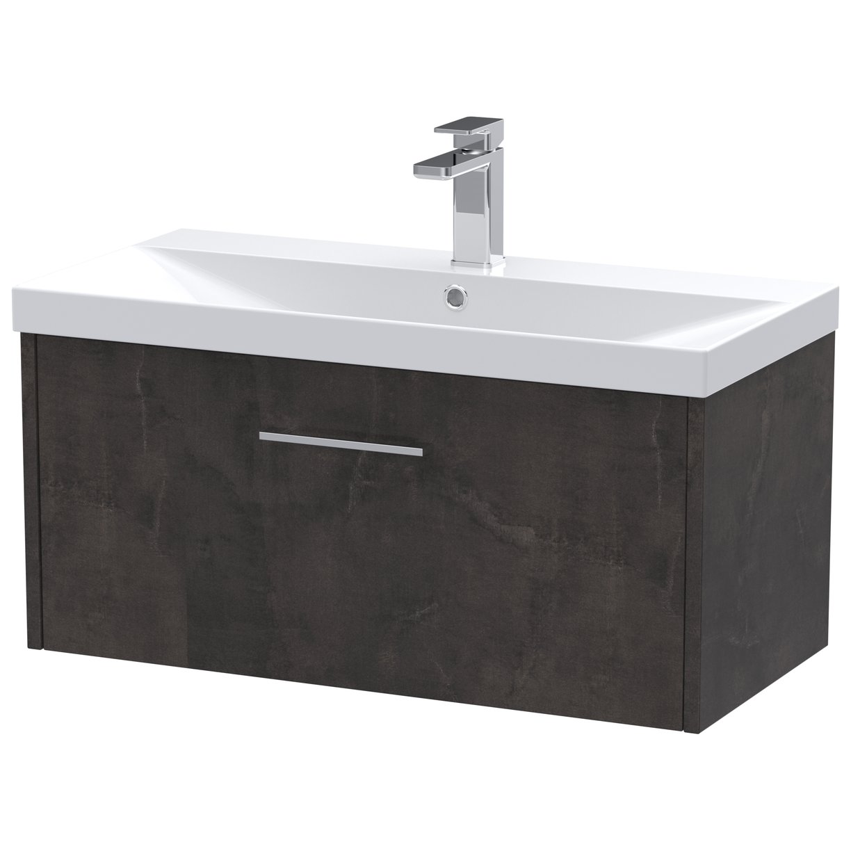800 Wh 1-Drawer Vanity & Basin 3 - Metallic Slate