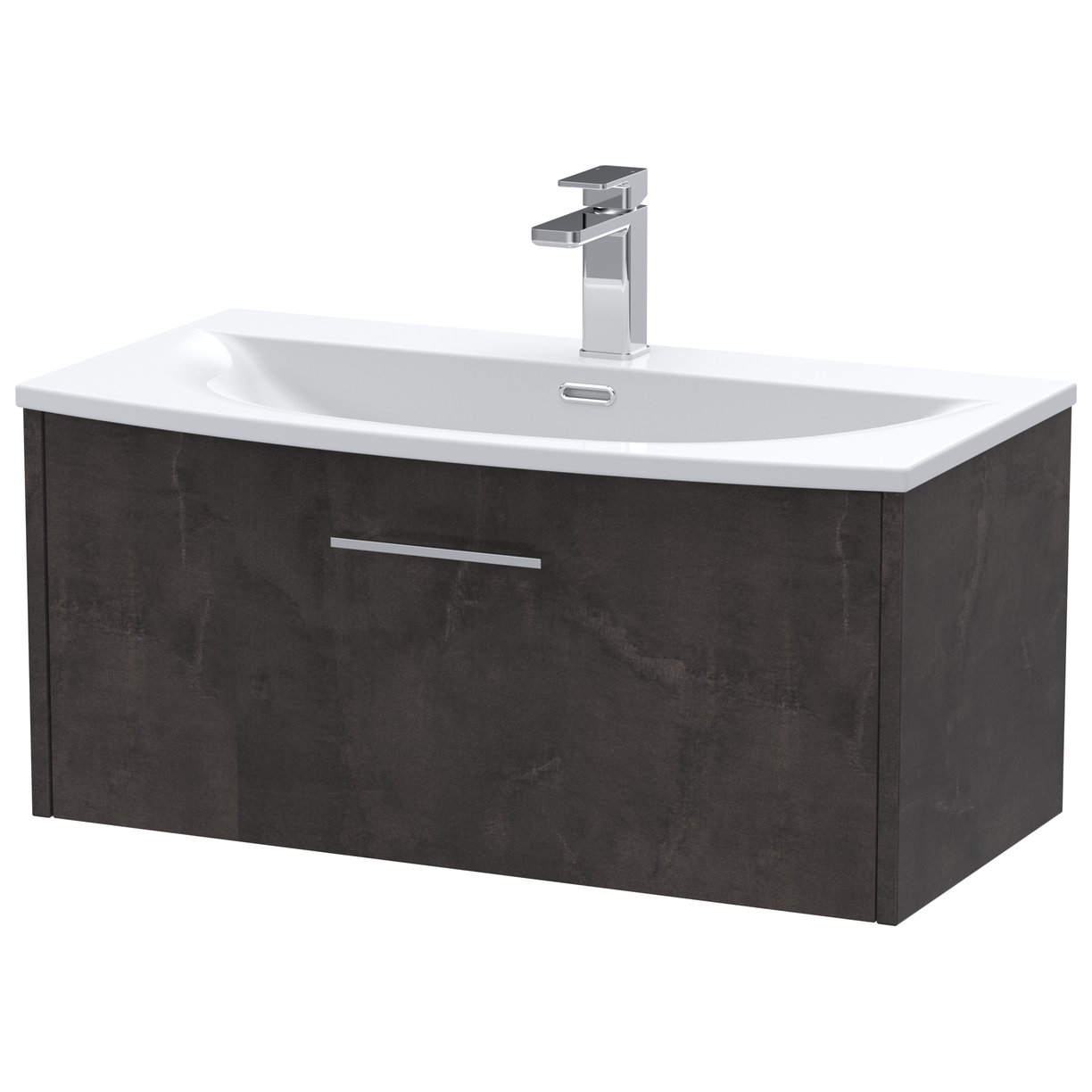 800 Wh 1-Drawer Vanity & Basin 4 - Metallic Slate