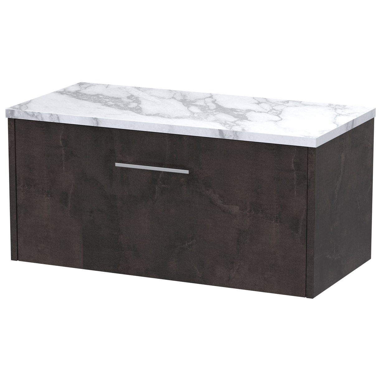 800 Wh 1-Drawer Vanity & Worktop - Metallic Slate
