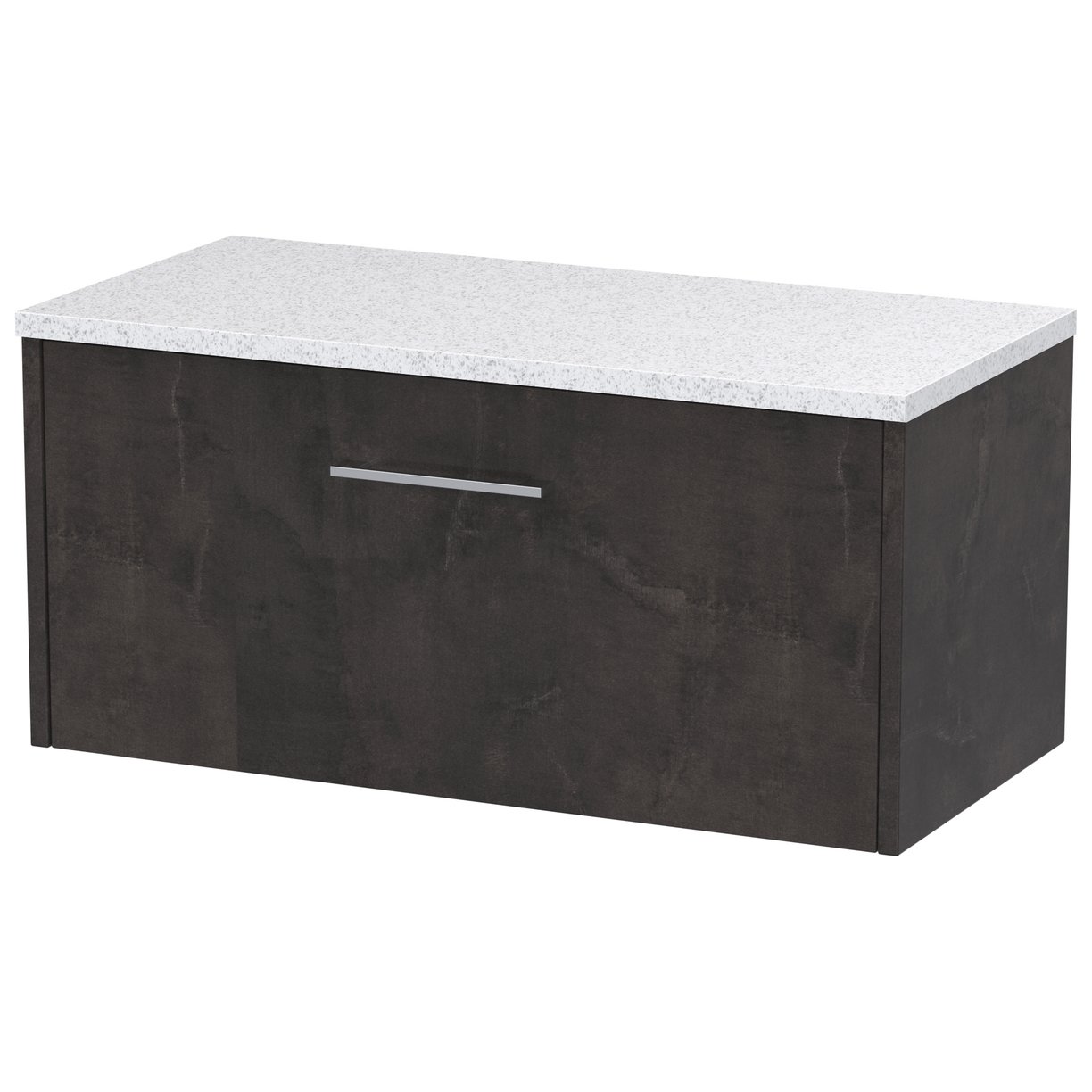 800 Wh 1-Drawer Vanity & Worktop - Metallic Slate