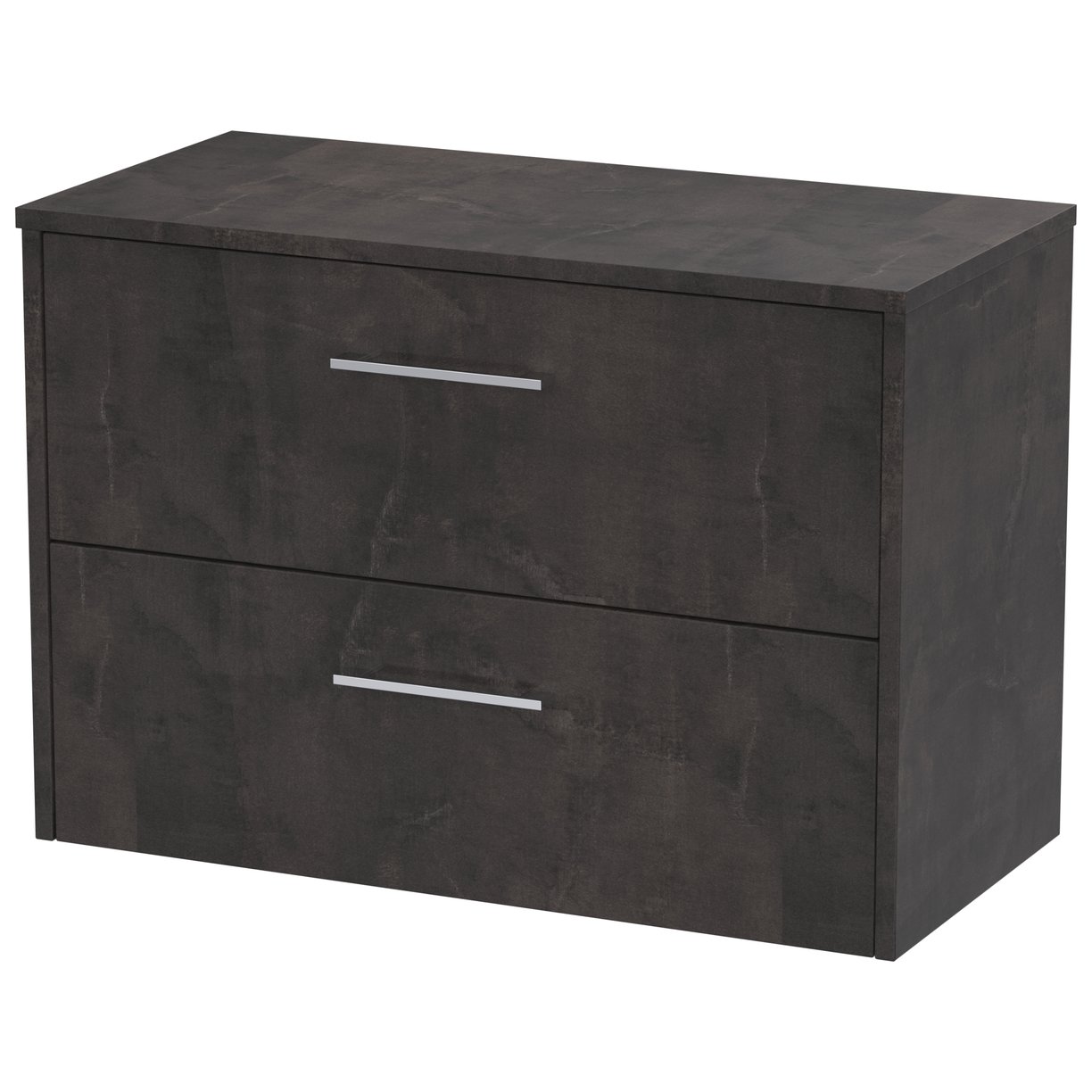 800 Wh 2-Drawer Vanity & Worktop - Metallic Slate