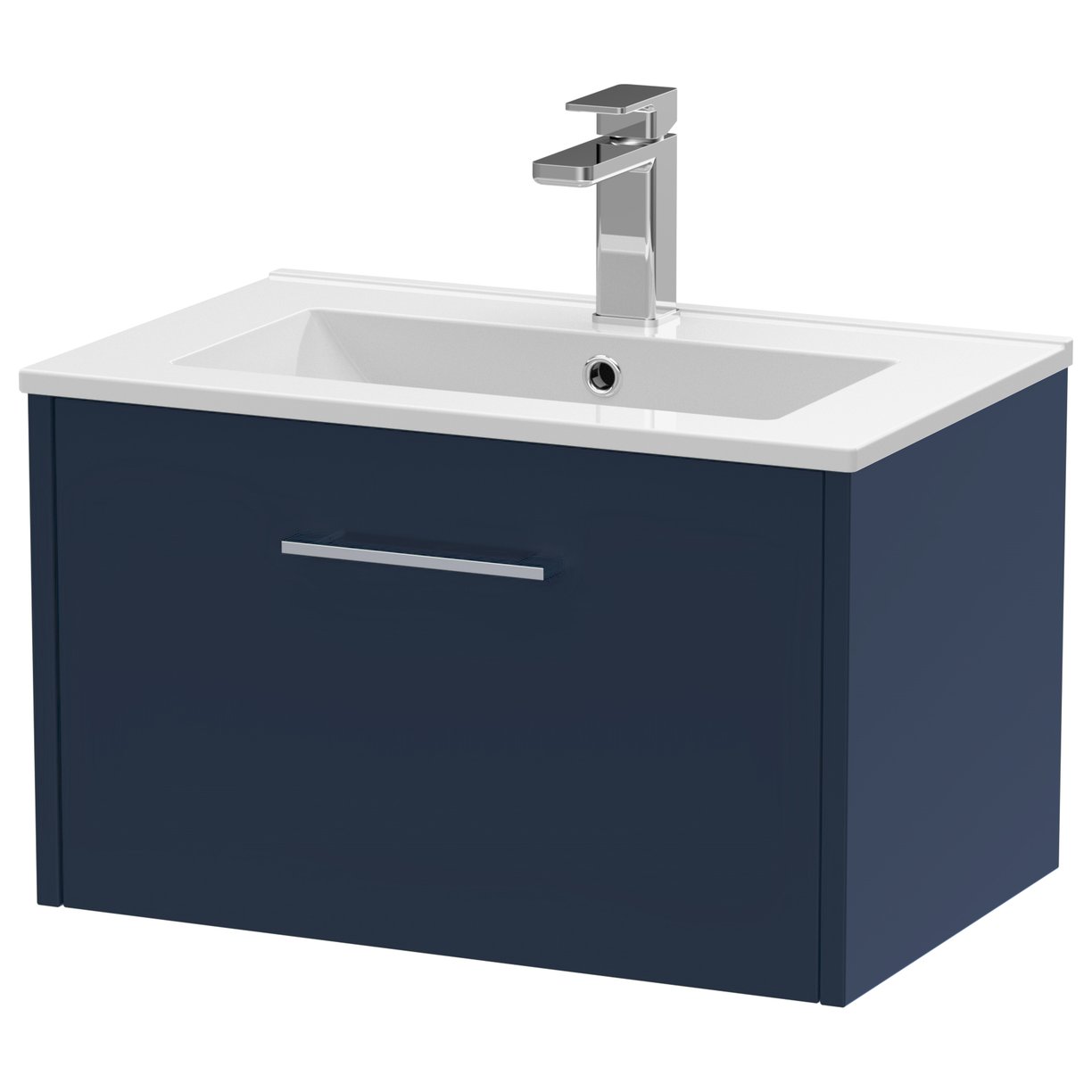 600 Wh Single Drawer Vanity & Basin 2 - Indigo Blue