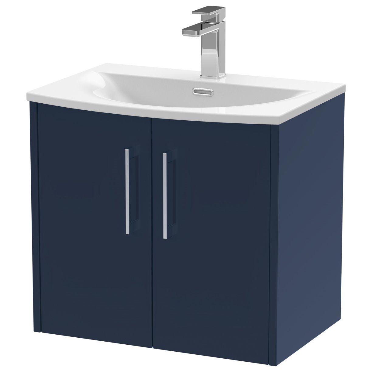 600 Wh 2-Door Vanity & Basin 4 - Indigo Blue