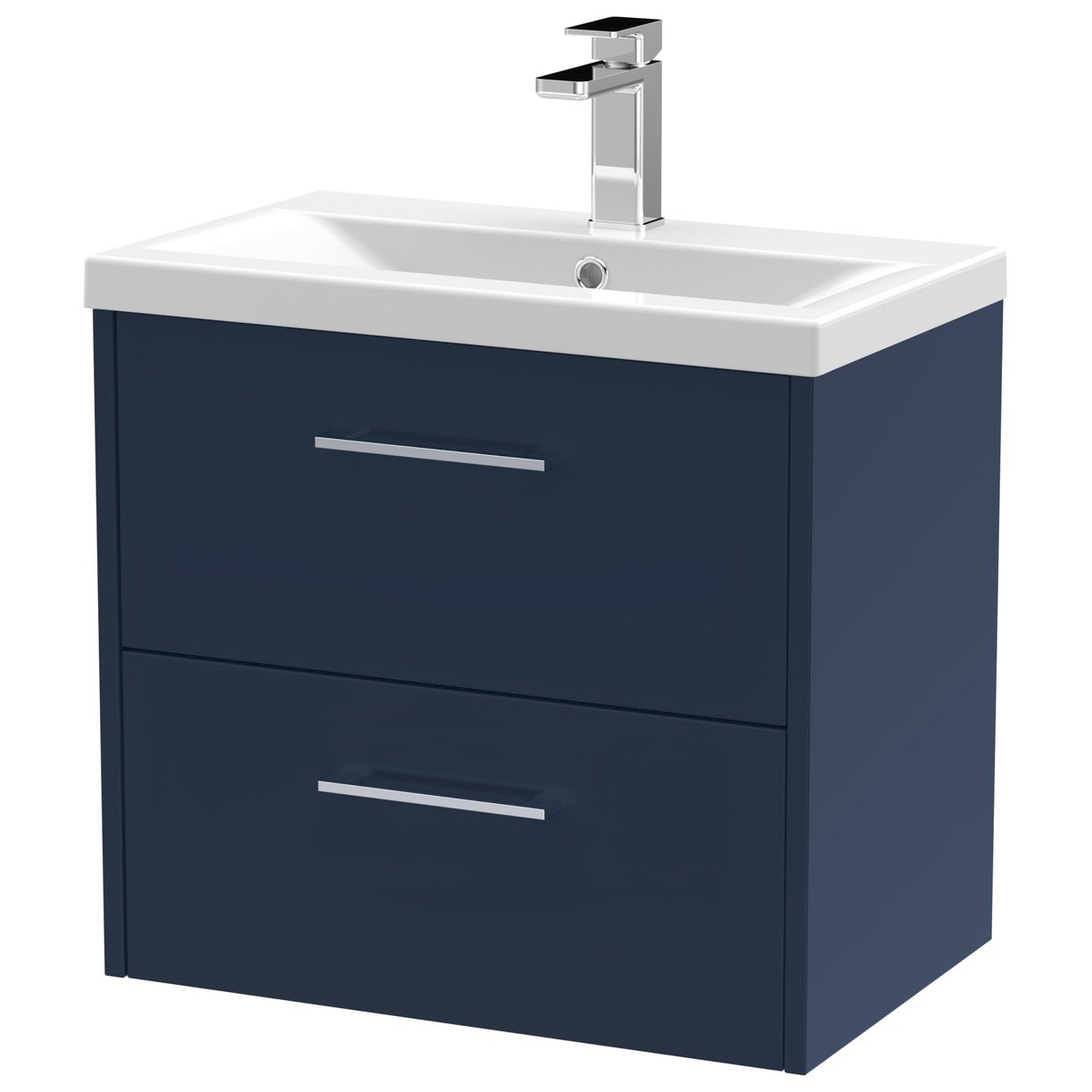 600 Wh 2-Drawer Vanity & Basin 1 - Indigo Blue
