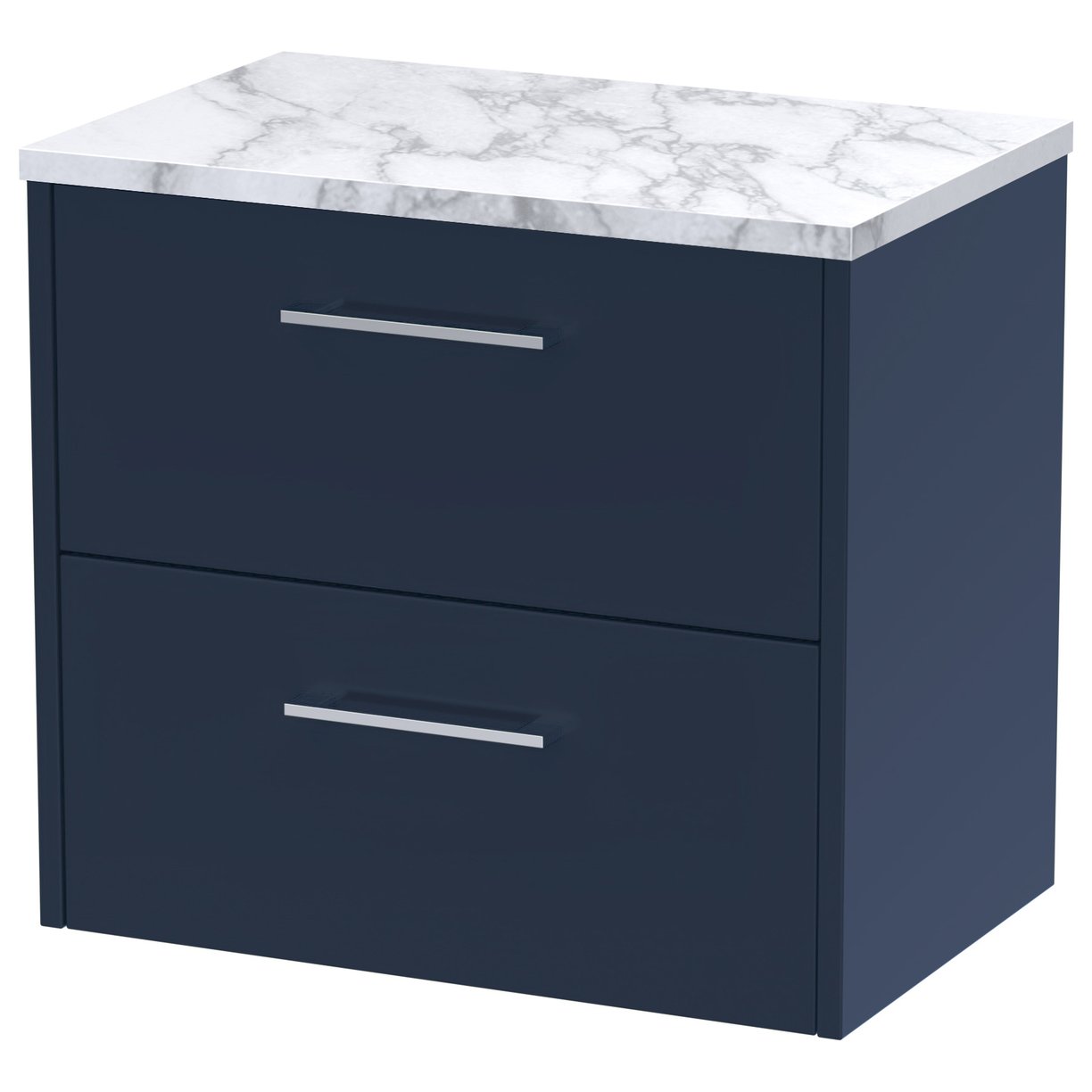 600 Wh 2-Drawer Vanity & Laminate Top - Indigo Blue