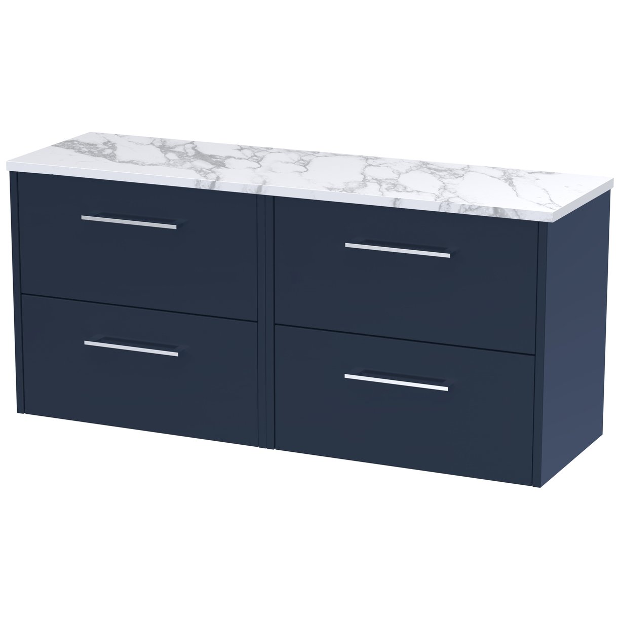 600 Wh 2-Drawer Vanity & Laminate Top - Indigo Blue