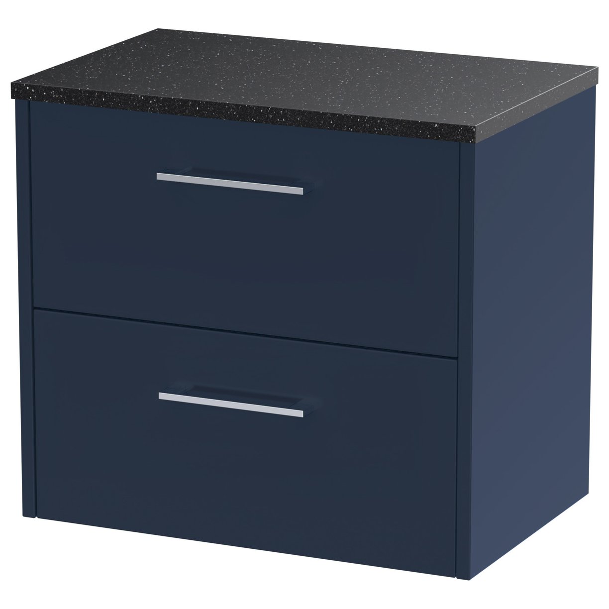 600 Wh 2-Drawer Vanity & Laminate Top - Indigo Blue