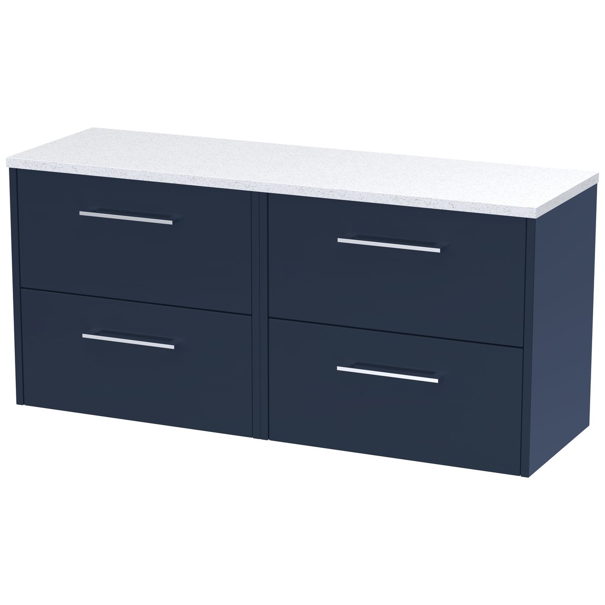 600 Wh 2-Drawer Vanity & Laminate Top - Indigo Blue