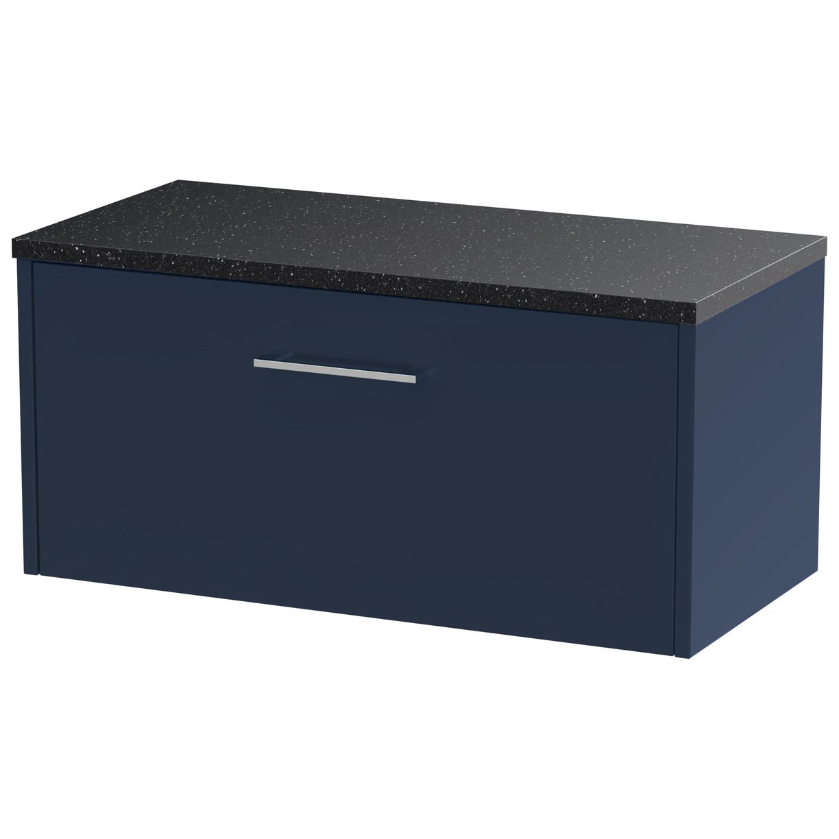 800 Wh Single Drawer Vanity & Laminate T - Indigo Blue