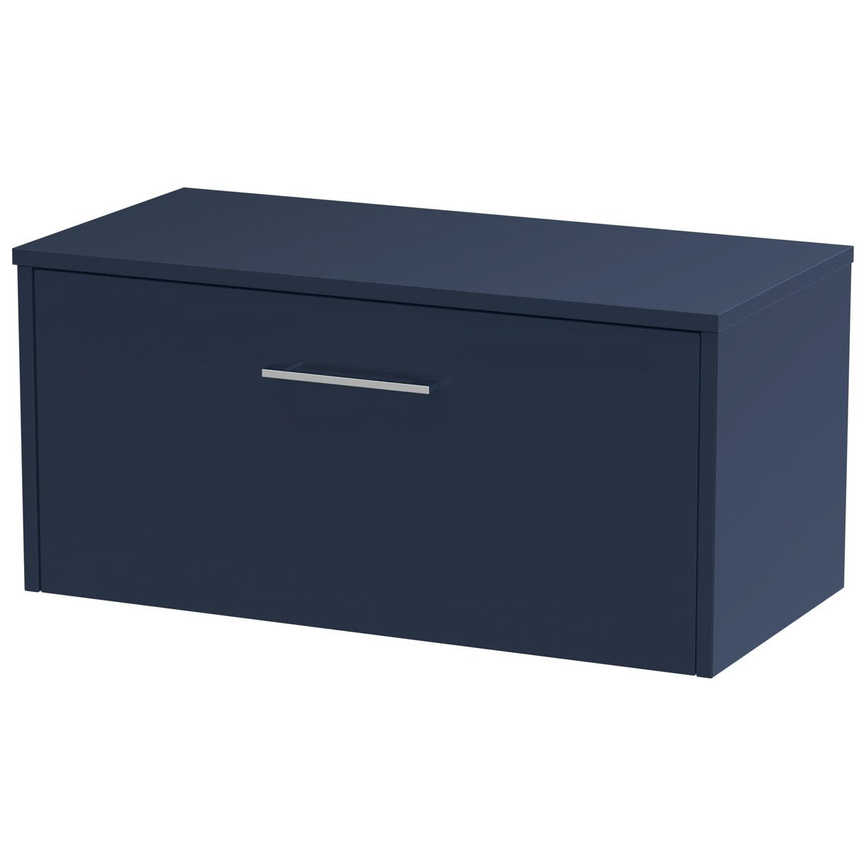 800 Wh Single Drawer Vanity & Worktop - Indigo Blue