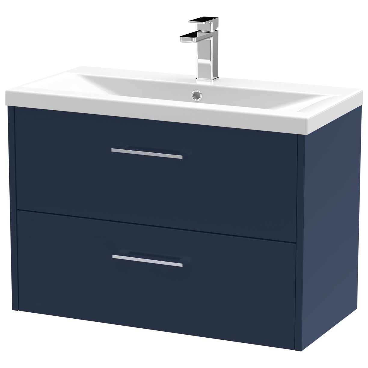 800 Wh 2-Drawer Vanity & Basin 1 - Indigo Blue