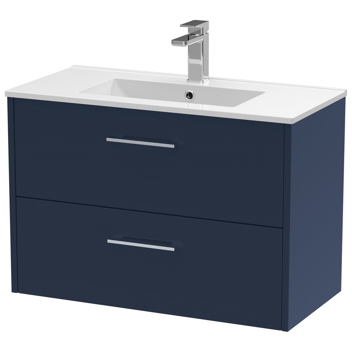 800 Wh 2-Drawer Vanity & Basin 2 - Indigo Blue