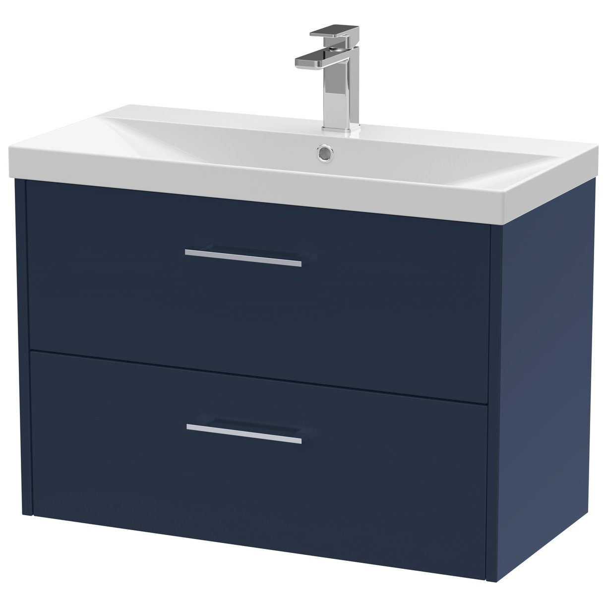 800 Wh 2-Drawer Vanity & Basin 3 - Indigo Blue