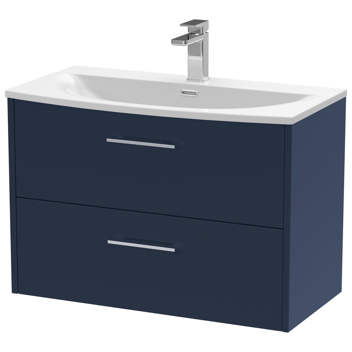 800 Wh 2-Drawer Vanity & Basin 4 - Indigo Blue