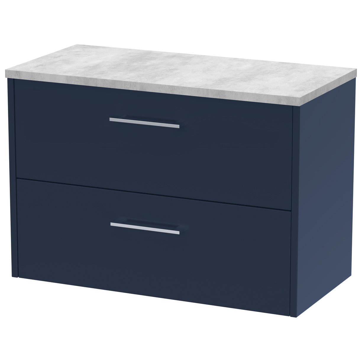 800 Wh 2-Drawer Vanity & Laminate Top - Indigo Blue