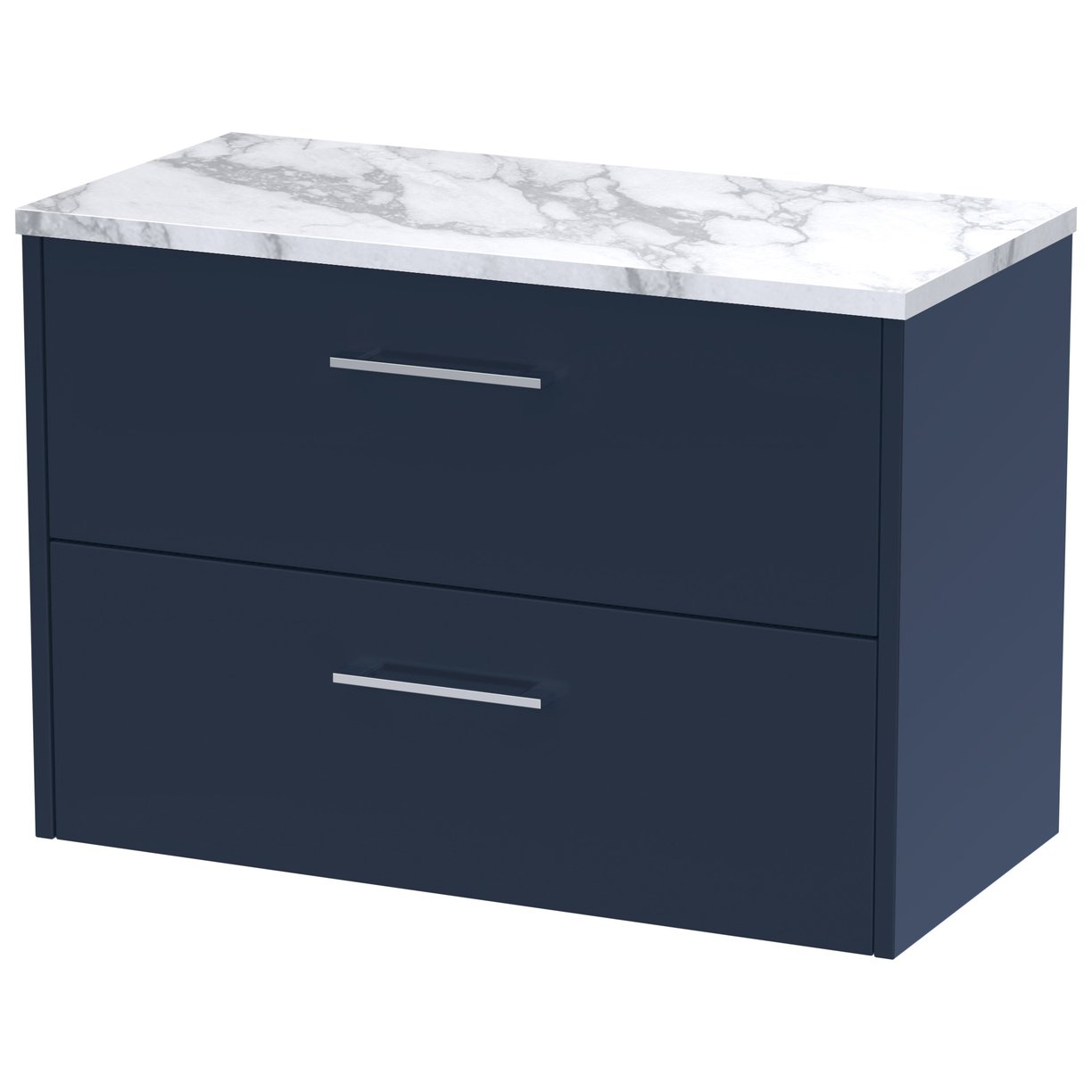 800 Wh 2-Drawer Vanity & Laminate Top - Indigo Blue