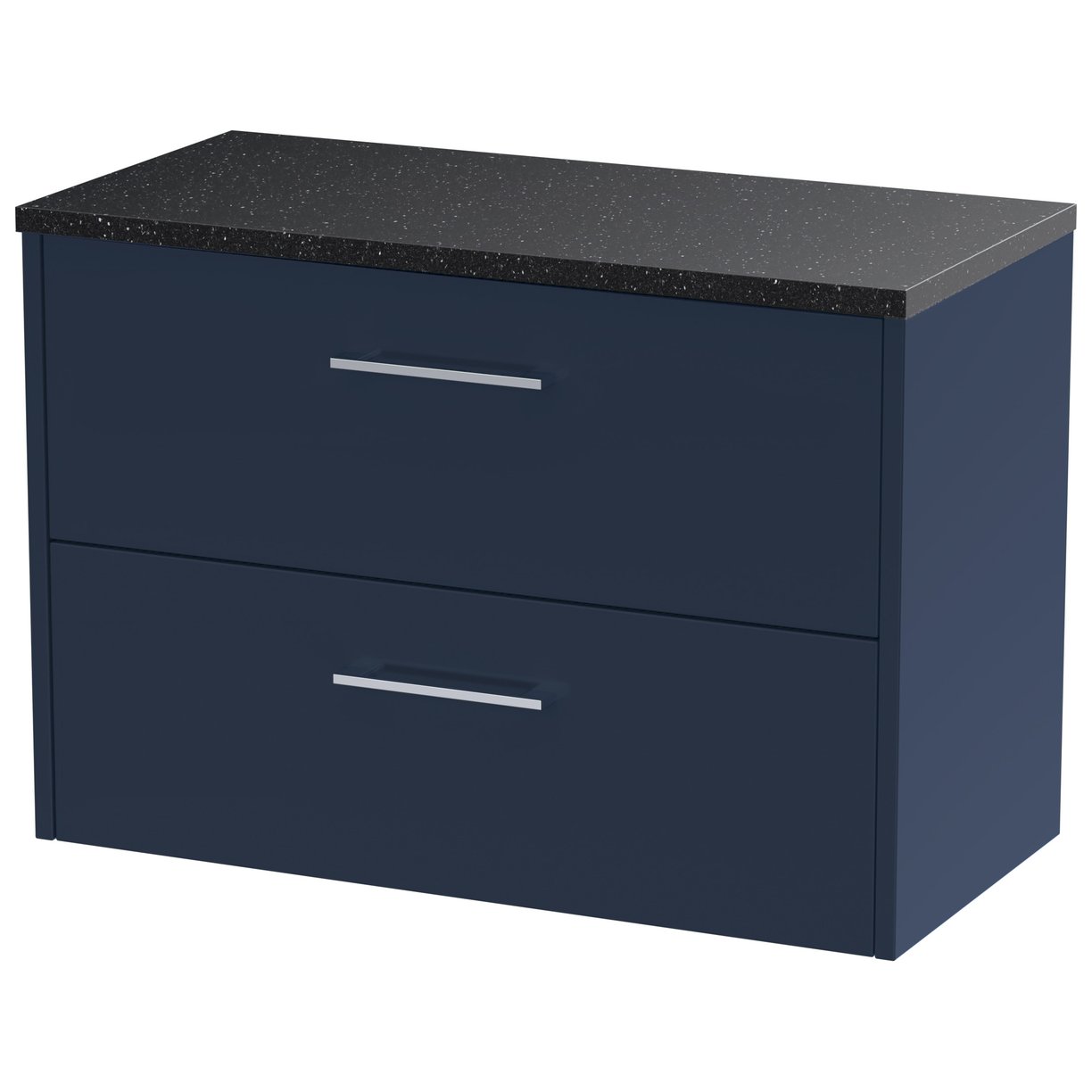 800 Wh 2-Drawer Vanity & Laminate Top - Indigo Blue