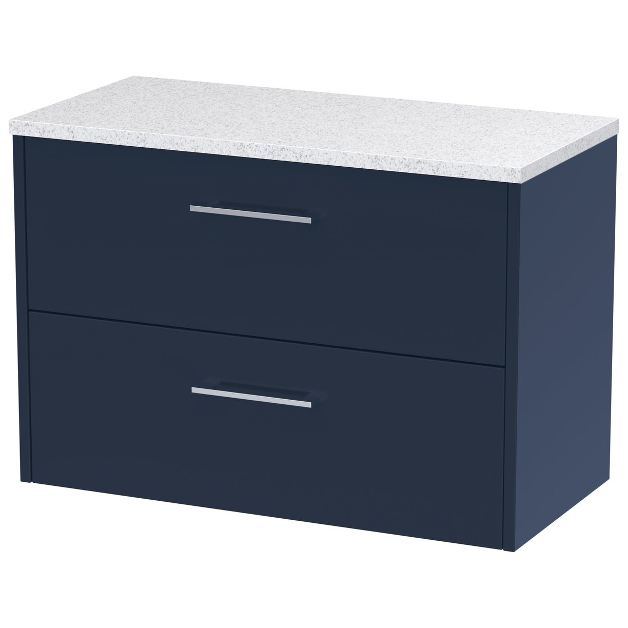 800 Wh 2-Drawer Vanity & Laminate Top - Indigo Blue