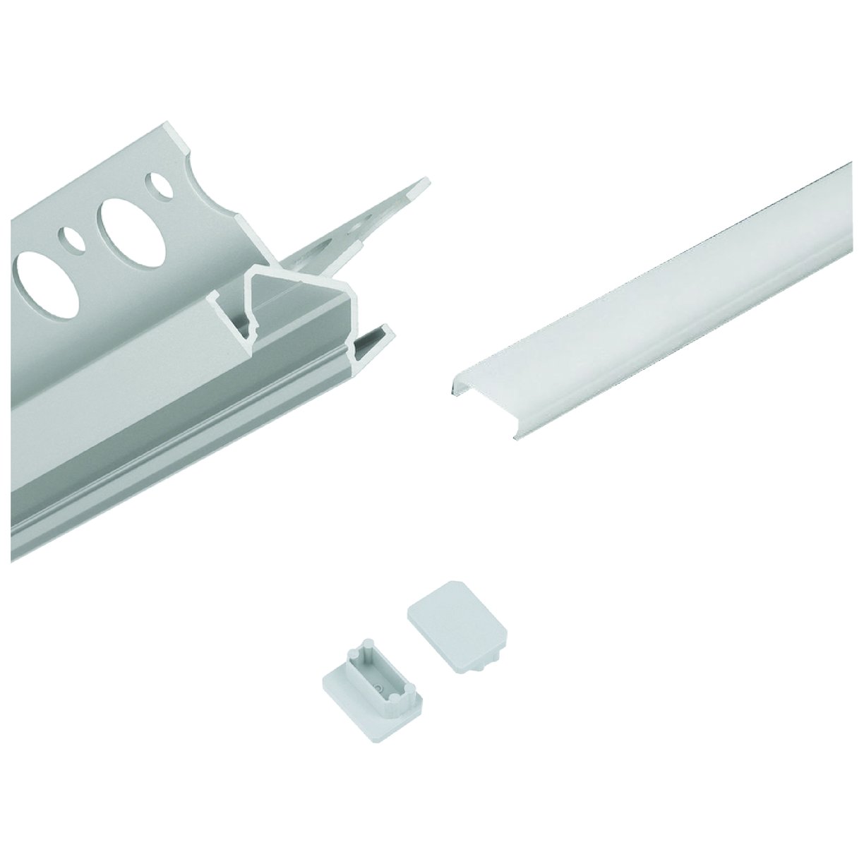 Aluminium 270 Degree Tile-In Profile Kit 3m