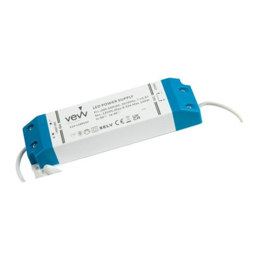 12V LED Driver 100W c/w 10-Port 10 Amp Micro Connector