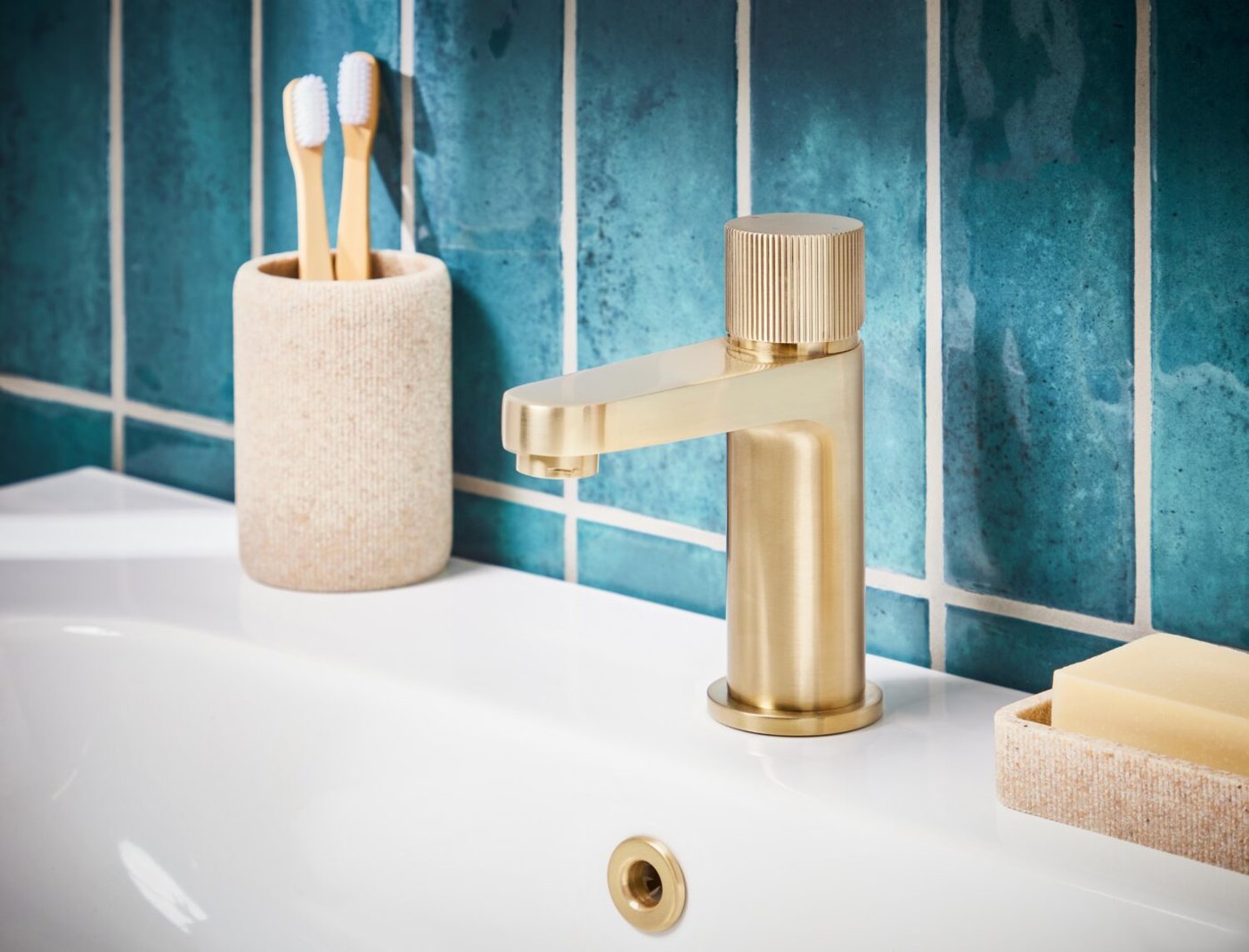 Koko Mini Basin Tap Brushed Brass