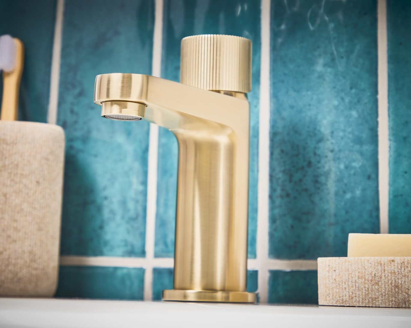 Koko Mono Basin Tap Brushed Brass