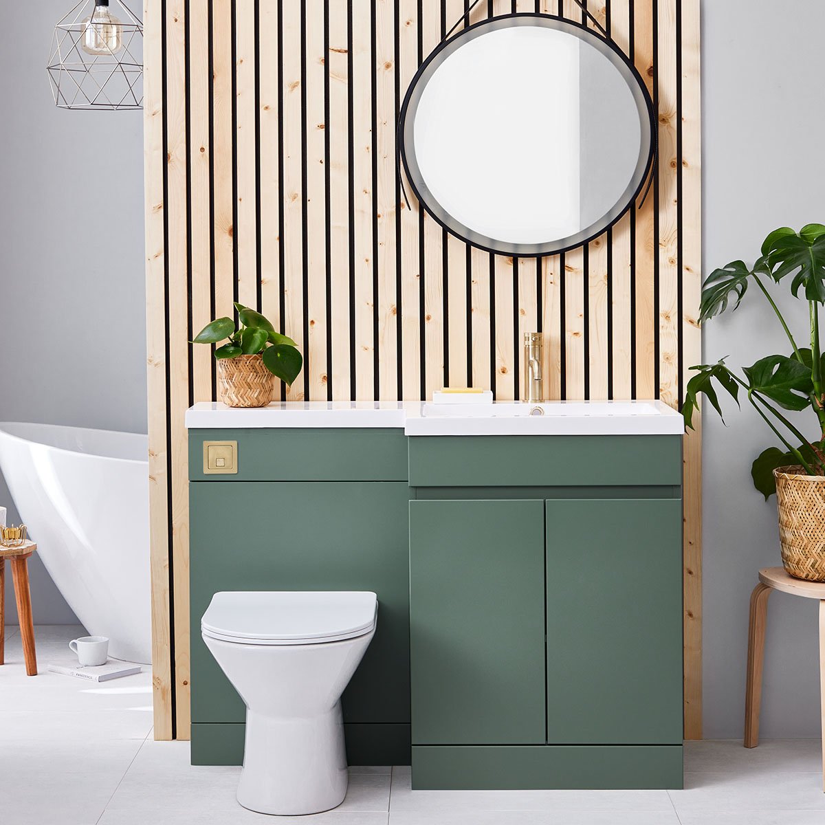 L Shaped WC 1100 Green