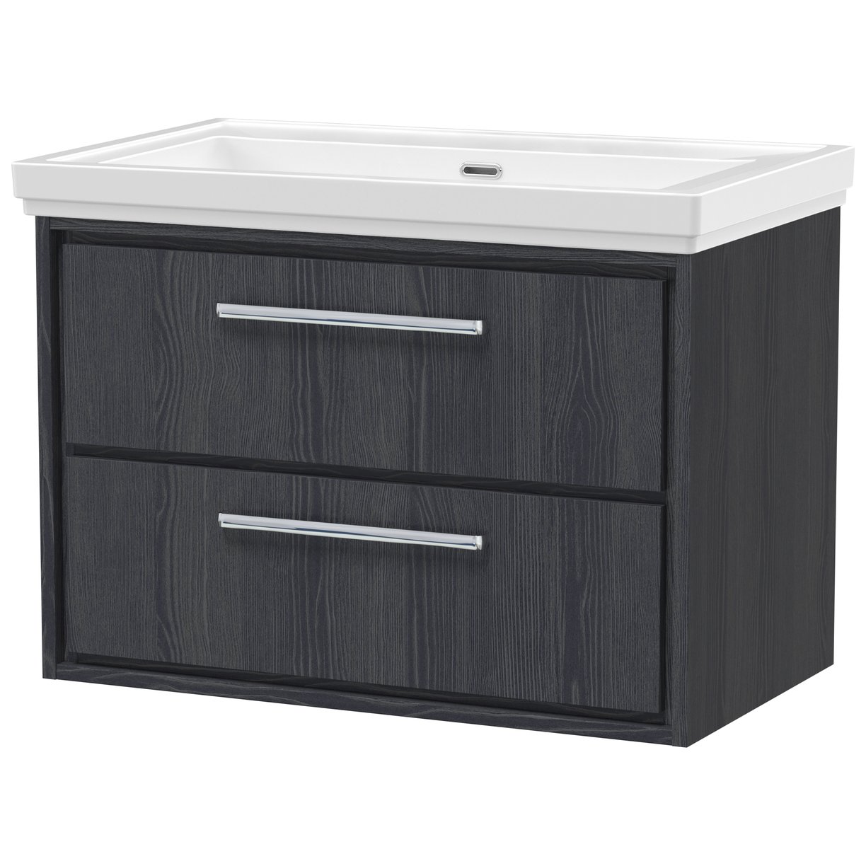 800 WH 2-Drawer Unit & Basin 0TH - Graphite Grey Woodgrain