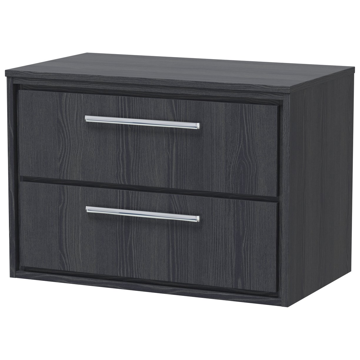 800 WH 2-Drawer Unit & Worktop - Graphite Grey Woodgrain