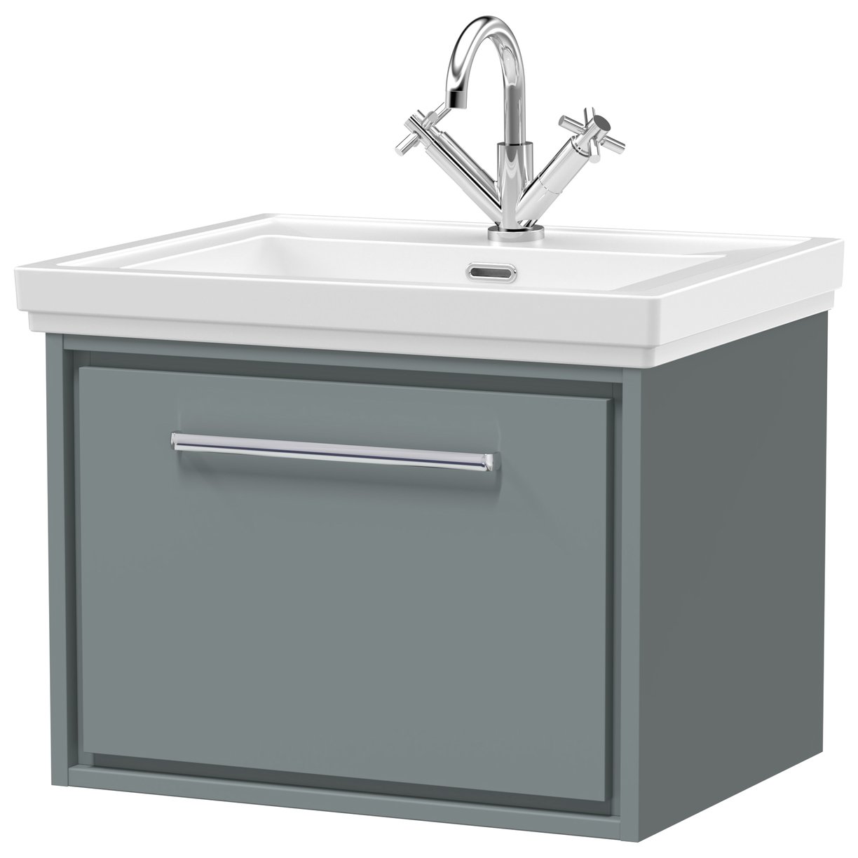 600 WH 1-Drawer Unit Classique Basin 1TH - Coastal Grey