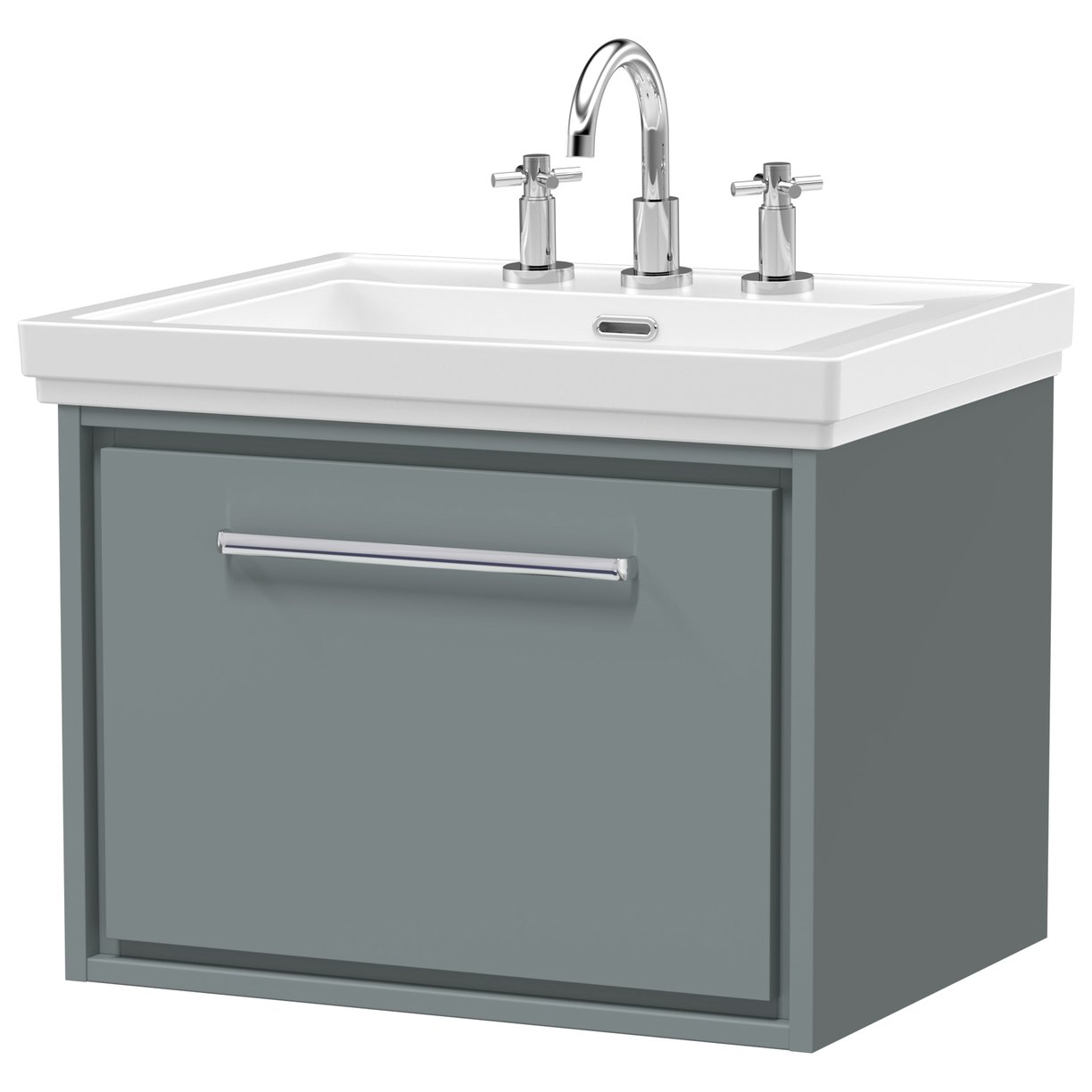 600 WH 1-Drawer Unit Classique Basin 1TH - Coastal Grey