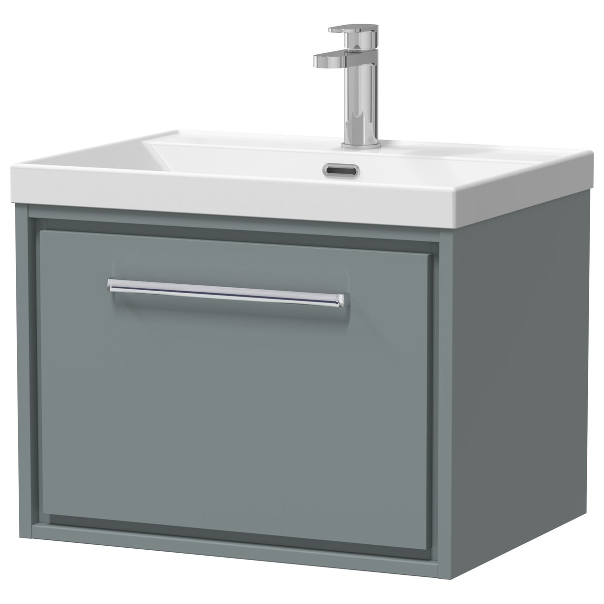600 WH 1-Drawer Unit Thin Edge Basin 1TH - Coastal Grey