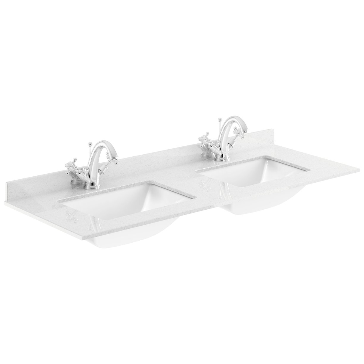 1200 WH 4-Drwr Unit Twn Marble Basin 1TH - Coastal Grey