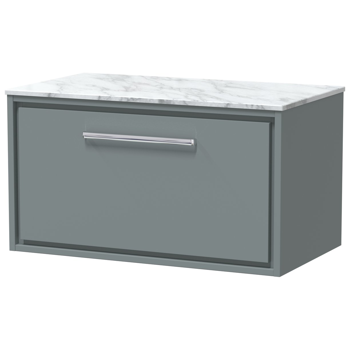 800 WH 1-Drawer Unit & Marble Top - Coastal Grey