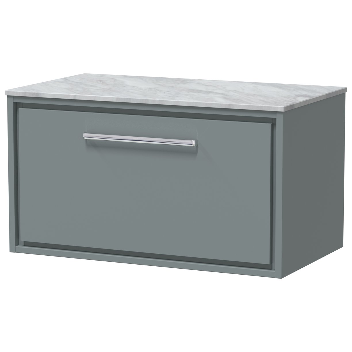 800 WH 1-Drawer Unit & Marble Top - Coastal Grey
