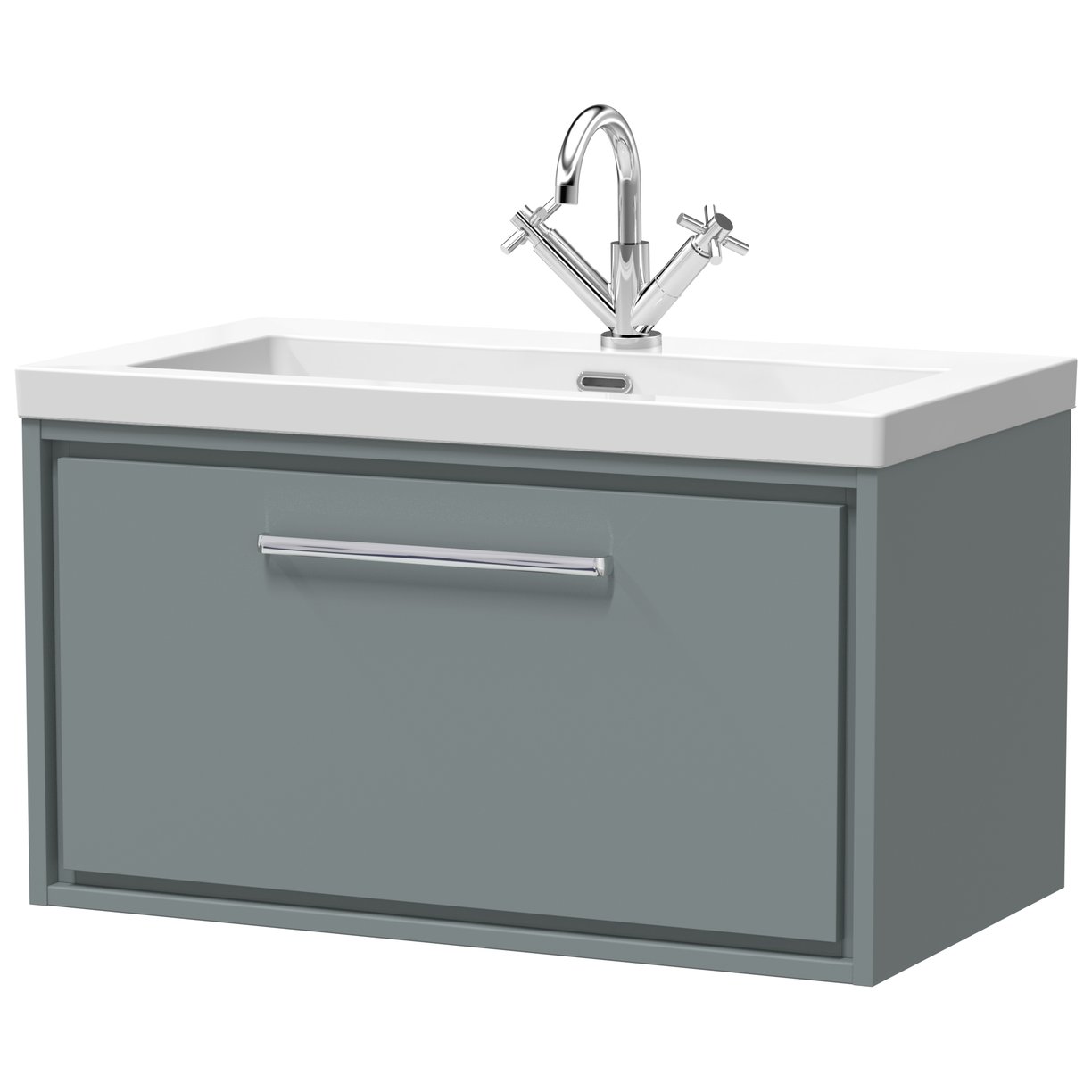 800 WH 1-Drawer Unit Contemp Basin 1TH - Coastal Grey