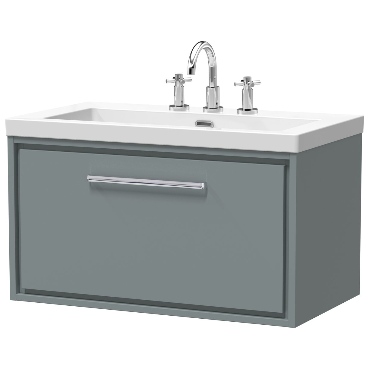 800 WH 1-Drawer Unit Contemp Basin 3TH - Coastal Grey